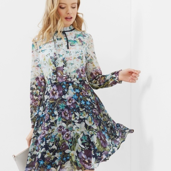 Dresses & Skirts - ISO Ted Baker London Dark Blue Meelia Enchantment